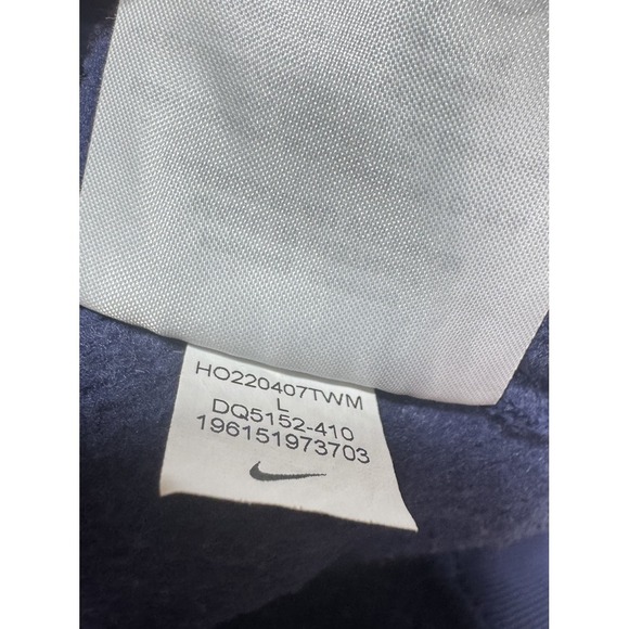 Nike Men's Club Shoebox Pullover Sweatshirt Hoodie Blue Large Logo - Picture 7 of 7